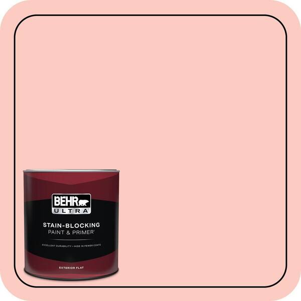 BEHR ULTRA 1 Qt. #170A-2 Strawberry Mousse Flat Exterior Paint & Primer