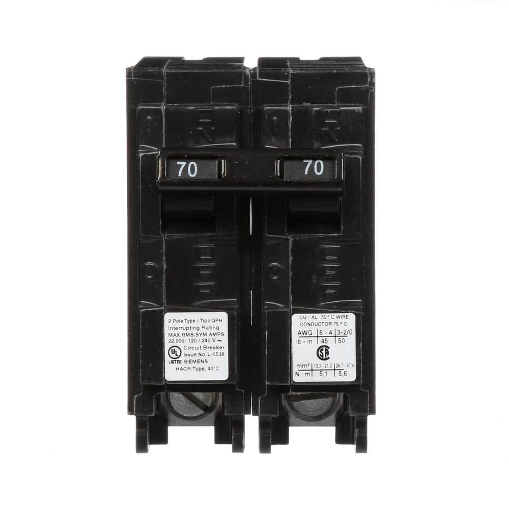 70 Amp 2-Pole QPH 22 kA Circuit Breaker price history on PriceWatchPro