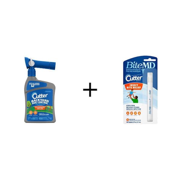 32 oz. Bug Control Spray Concentrate and 0.5 oz Bite MD Insect Bite Relief Stick Combo