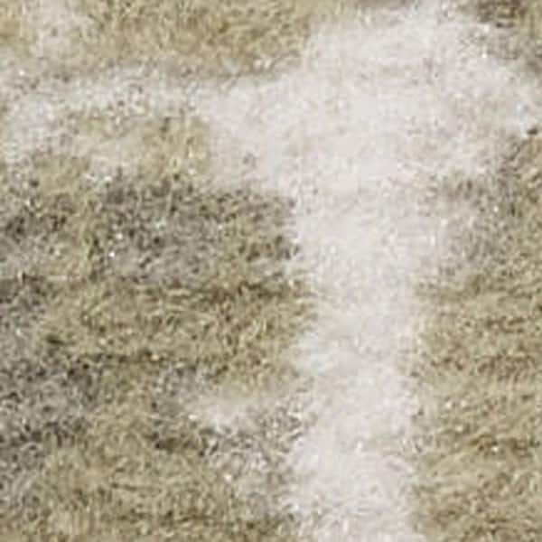 2 ft. x 8 ft. White Medallion Washable Area Rug