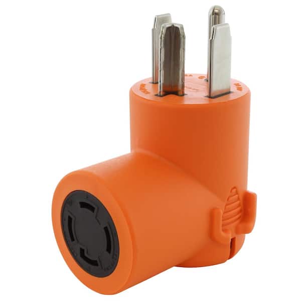 AC WORKS Dryer Outlet Adapter 4-Prong Dryer 14-30P Plug to 4-Prong Locking 30 Amp 125/250 L14-30R Adapter