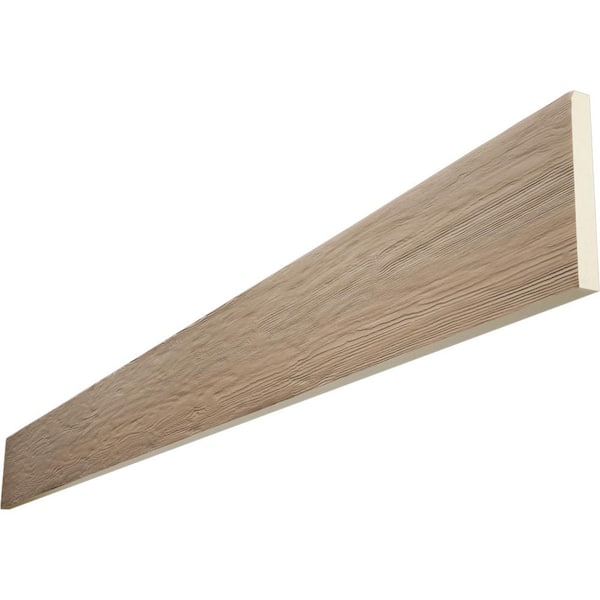 Ekena Millwork Endurathane 1 in. H x 6 in. W x 10 ft. L Rough Sawn Oatmeal Faux Wood Beam Plank