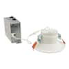 LCR6 Series 6 in. Selectable Round Canless Integrated LED Recessed Retrofit LED Module with White Trim 3000 Lumens