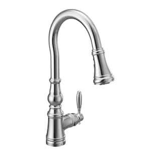 Weymouth Single-Handle Pull-Down Sprayer Kitchen Faucet with Reflex in Chrome