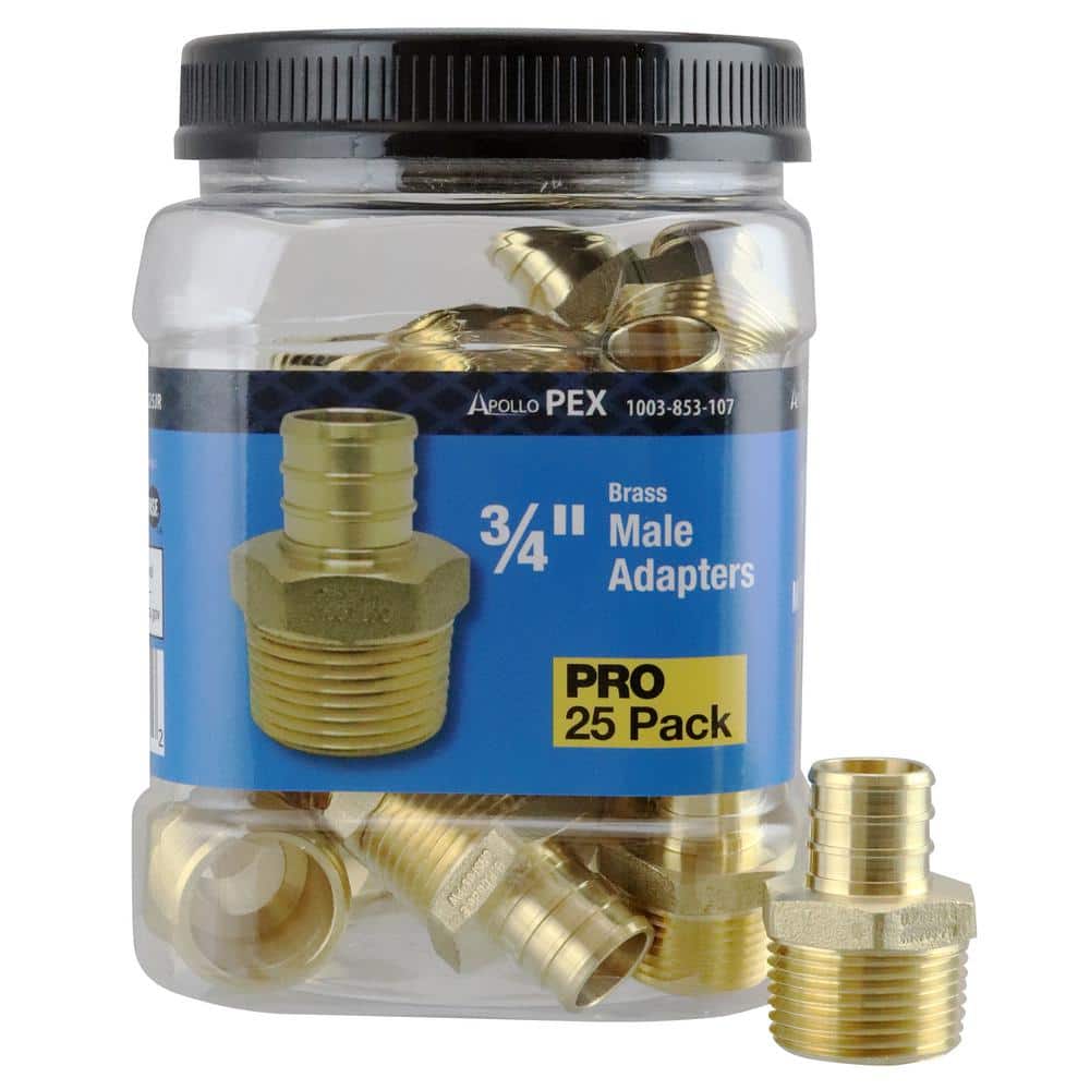 3/4 in. Brass PEX-B Barb x MNPT Adapter Pro Pack (25-Pack) price history on PriceWatchPro