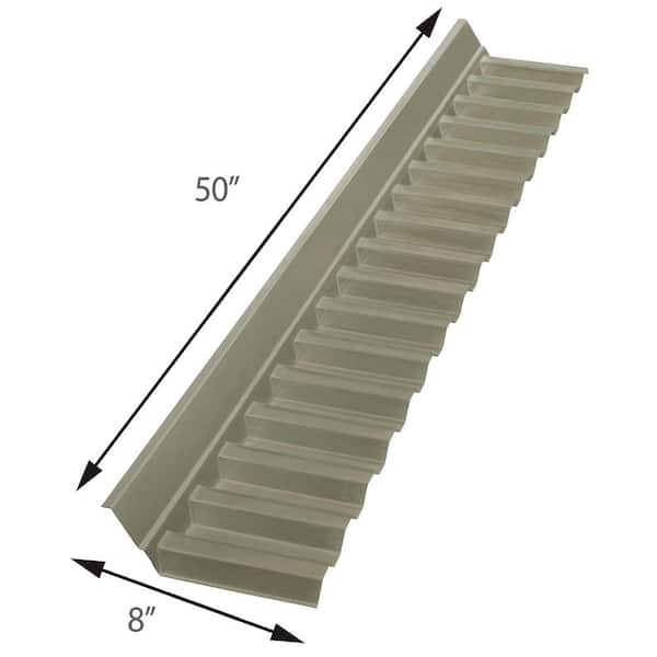 Suntuf 4 ft. Polycarbonate Wall Connector Flashing in Solar Gray 108658 -  The Home Depot