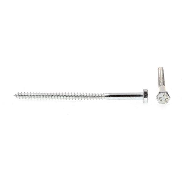 X 4 in. 1/2 in A307 Grade A Zinc Plated Steel 25-Pack Prime-Line 9056940 Hex Lag Screws 