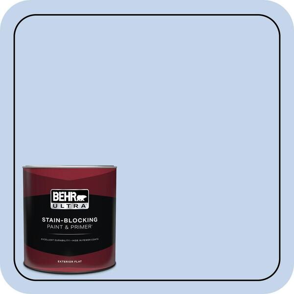 BEHR ULTRA 1 Qt. #580A-3 Rain Song Flat Exterior Paint & Primer