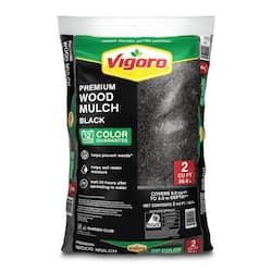 Vigoro Vigoro 2 cu. ft. Premium Black Wood Shredded Bagged Mulch