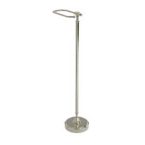 Retro Dot Free Standing Toilet Paper Holder in Polished Nickel