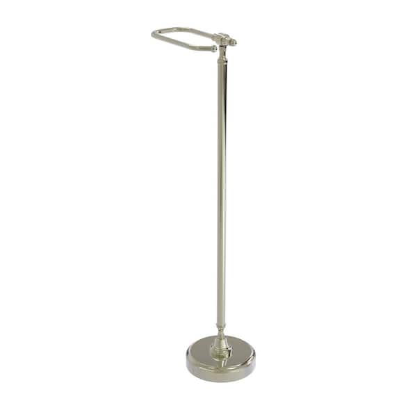 Allied Brass Retro Dot Free Standing Toilet Paper Holder in Polished Nickel