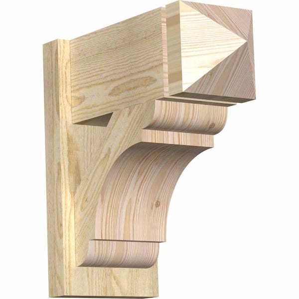 Ekena Millwork 8 in. x 18 in. x 18 in. Olympic Arts and Crafts Rough Sawn Douglas Fir Outlooker