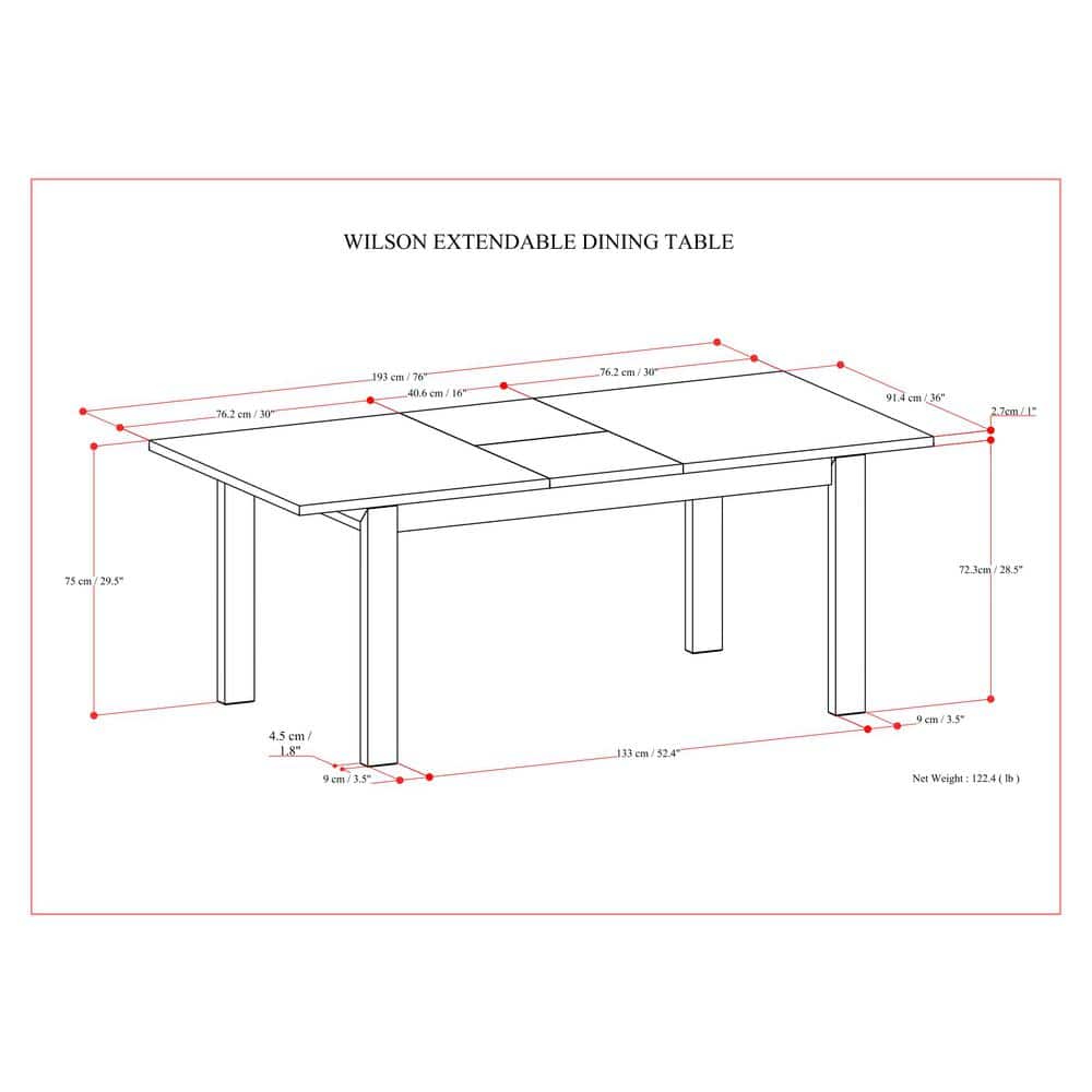 Wilson Walnut Extendable Rectangular Dining Table