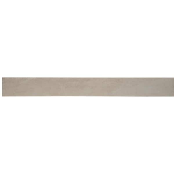 Pavia Gray Bullnose 3 in. x 24 in. Matte Porcelain Wall Tile (24 lin. ft./Case)