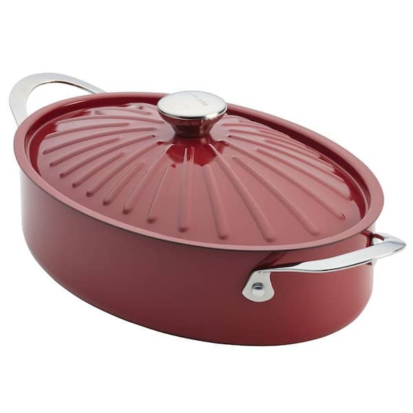 Rachael Ray Cucina 5 Qt. Oval Dutch Oven with Lid