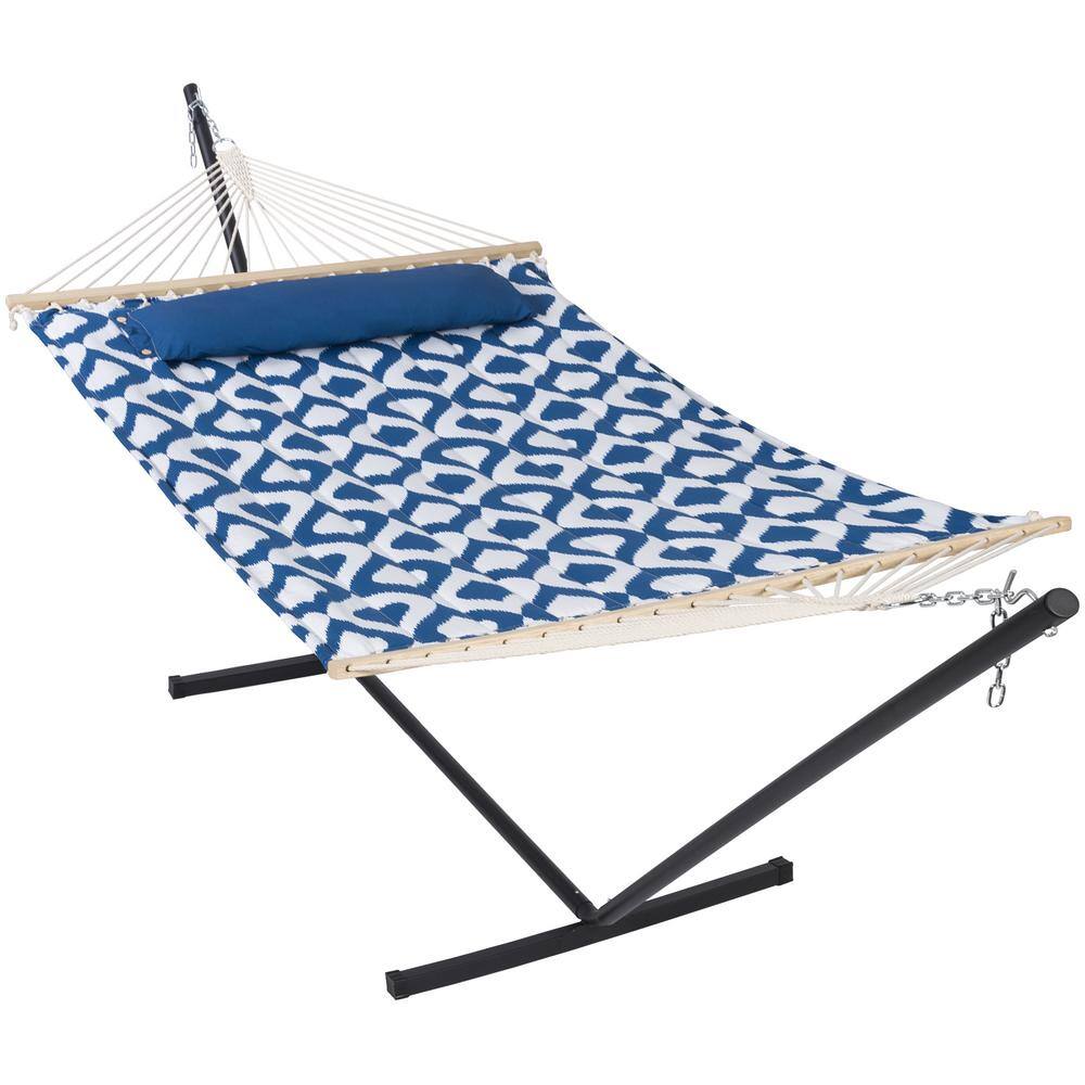 Double Hammock with Stand 12 ft. Heavy-Duty Hammock with Stand for Outdoors