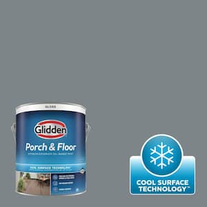 1 gal. PPG1039-5 Garrison Gray Gloss Interior/Exterior Porch and Floor Paint with Cool Surface Technology