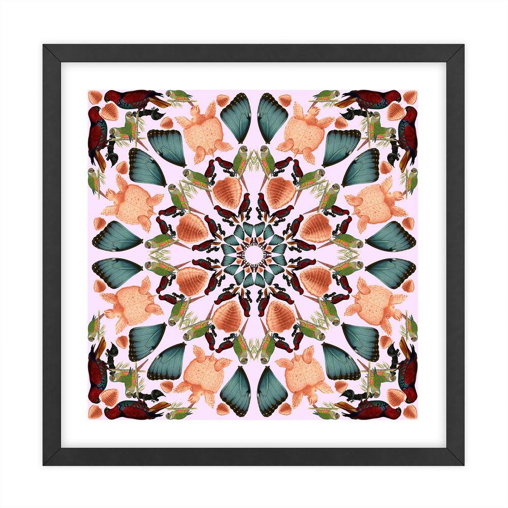 Nature Kaleidoscopes Framed Animal Art Print 34 in. x 34 in.