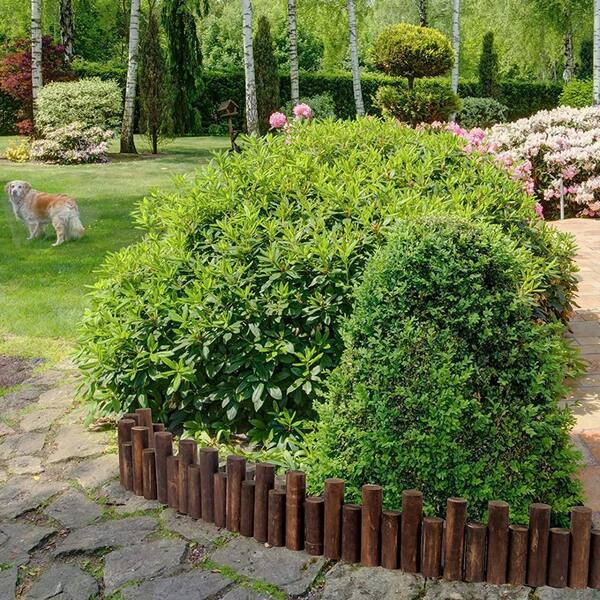 Worth Garden 48 in. L x 6.5 in. H Wooden Cylinder Landscape Border Edging  K651A01 - The Home Depot