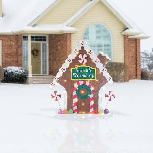 42 in. Pre-Lit Gingerbread House