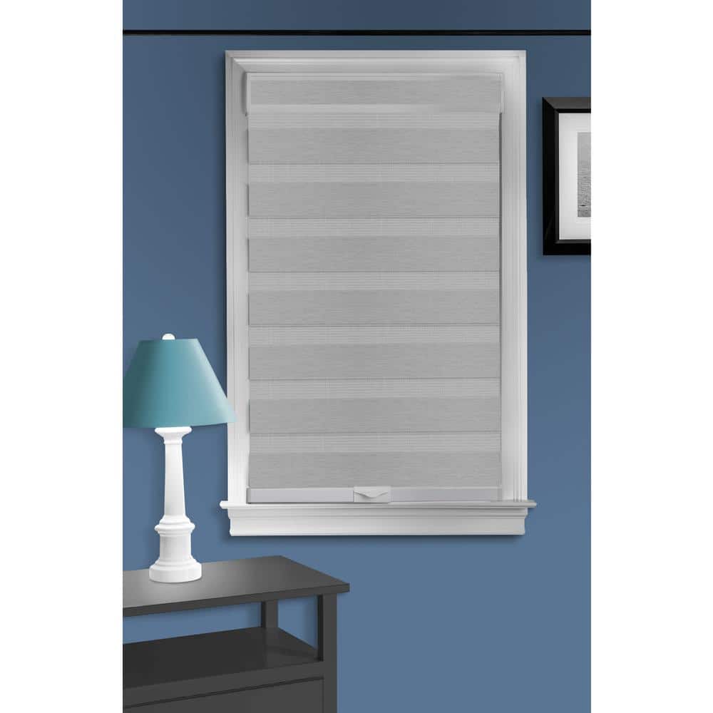 Celestial 35x72 Gray Sheer Cordless Double Layered Shade