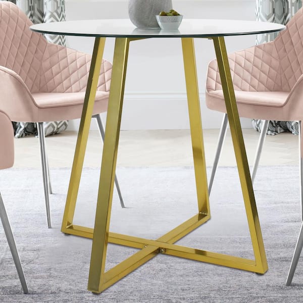 Nova 120cm Round Glass Dining Table + Lanna Chairs