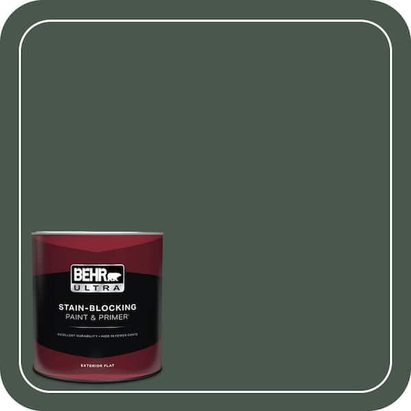 BEHR ULTRA 1 qt. #ECC-45-3 Conifer Flat Exterior Paint & Primer