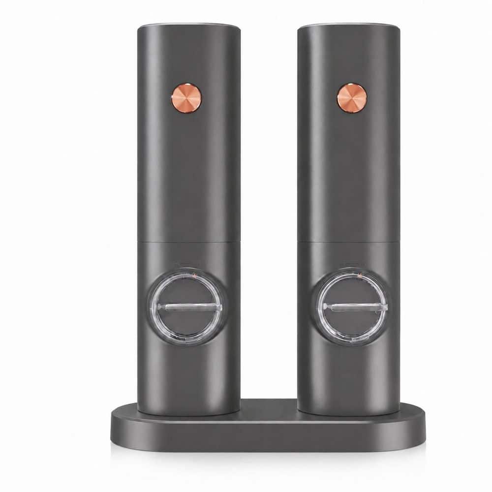 Electric Salt and Pepper Grinder Set with One-Handed Operation, Adjustable Coarseness, LED Light and Stand price history on PriceWatchPro