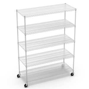 Rev-A-Shelf 5358-10-GR 10 in Chrome Solid Bottom Pantry Pullout Soft Close - Gray