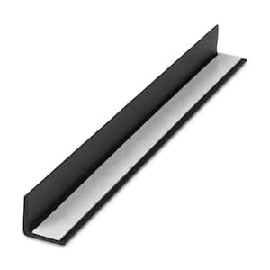 3/4 in. D x 3/4 in. W x 48 in. L Black Styrene Plastic 90° Even Leg Angle Moulding 12 Total Lineal Feet (3-Pack)