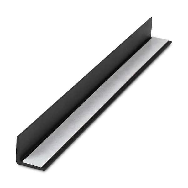 Outwater 3/4 in. D x 3/4 in. W x 48 in. L Black Styrene Plastic 90° Even Leg Angle Moulding 12 Total Lineal Feet (3-Pack)