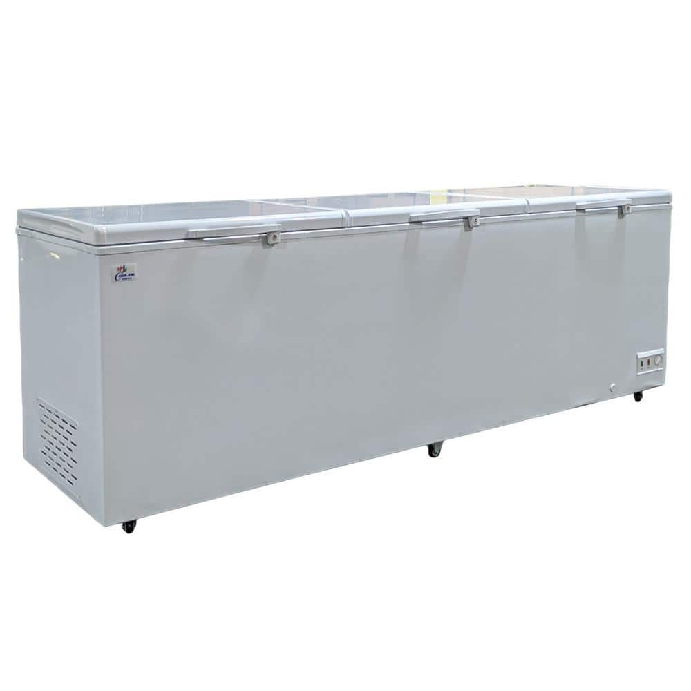 Cooler Depot 105 in. W 42 cu. ft. Commercial Manual Defrost Chest Freezer in White