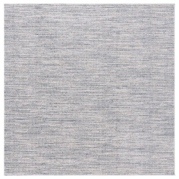 SAFAVIEH Dune Gray/Gray 7 ft. x 7 ft. Machine Washable Abstract Striped Square Area Rug
