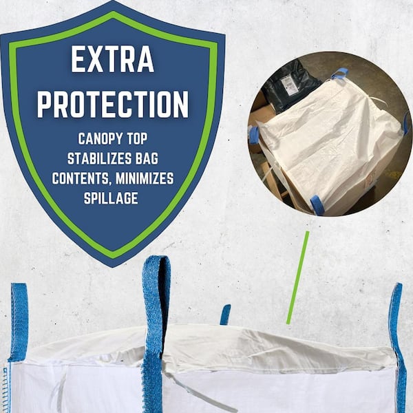BullBag 2020-Gallons White Outdoor Polypropylene Construction Flap Tie  Trash Bag in the Trash Bags department at