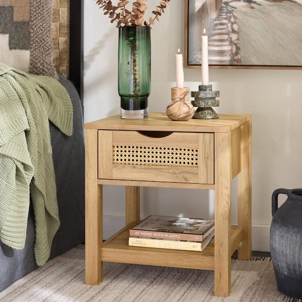 Seeley Oak 1-Drawer Nightstand