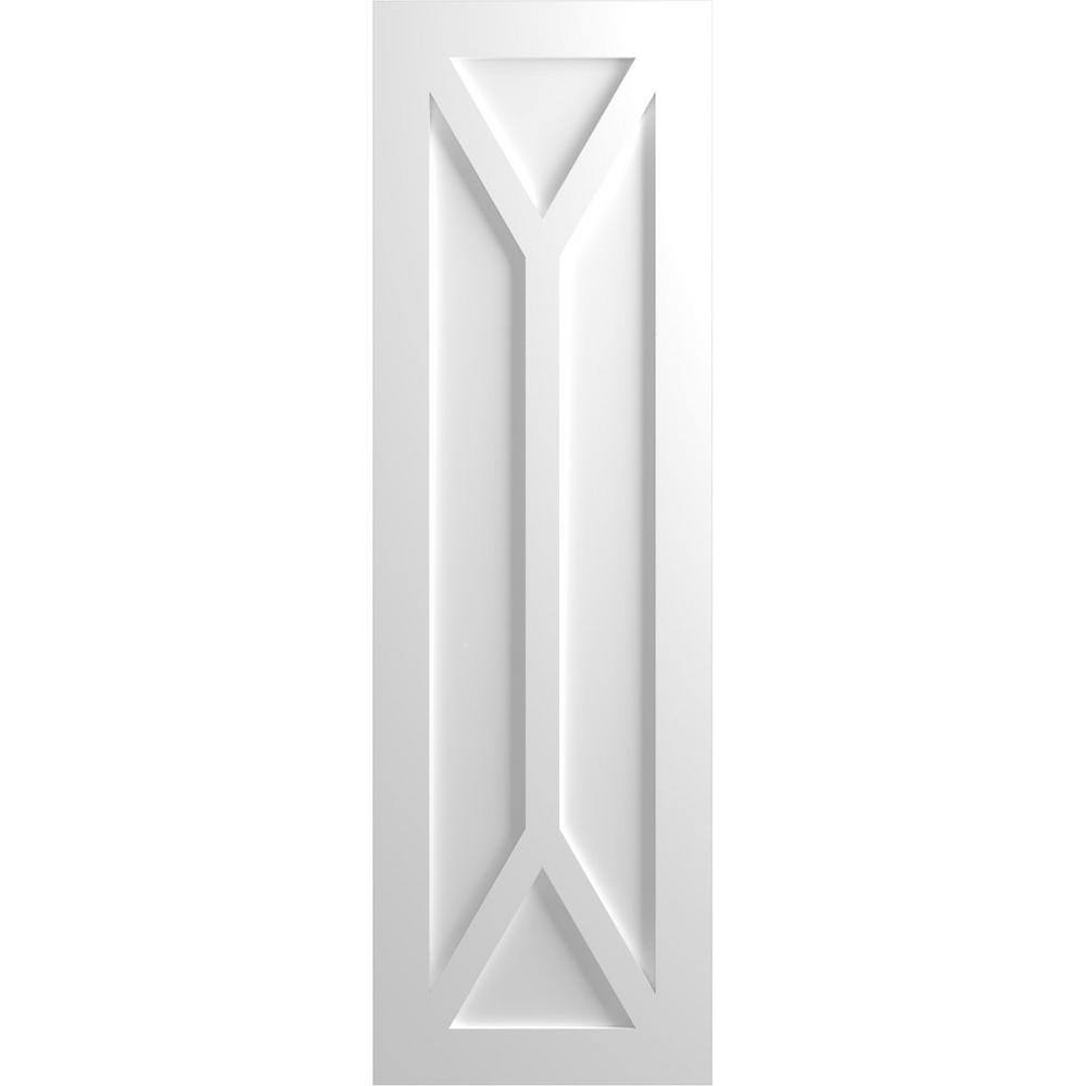 12 in. x 40 in. PVC True Fit San Carlos Mission Style Fixed Mount Flat Panel Shutters Pair in White price history on PriceWatchPro