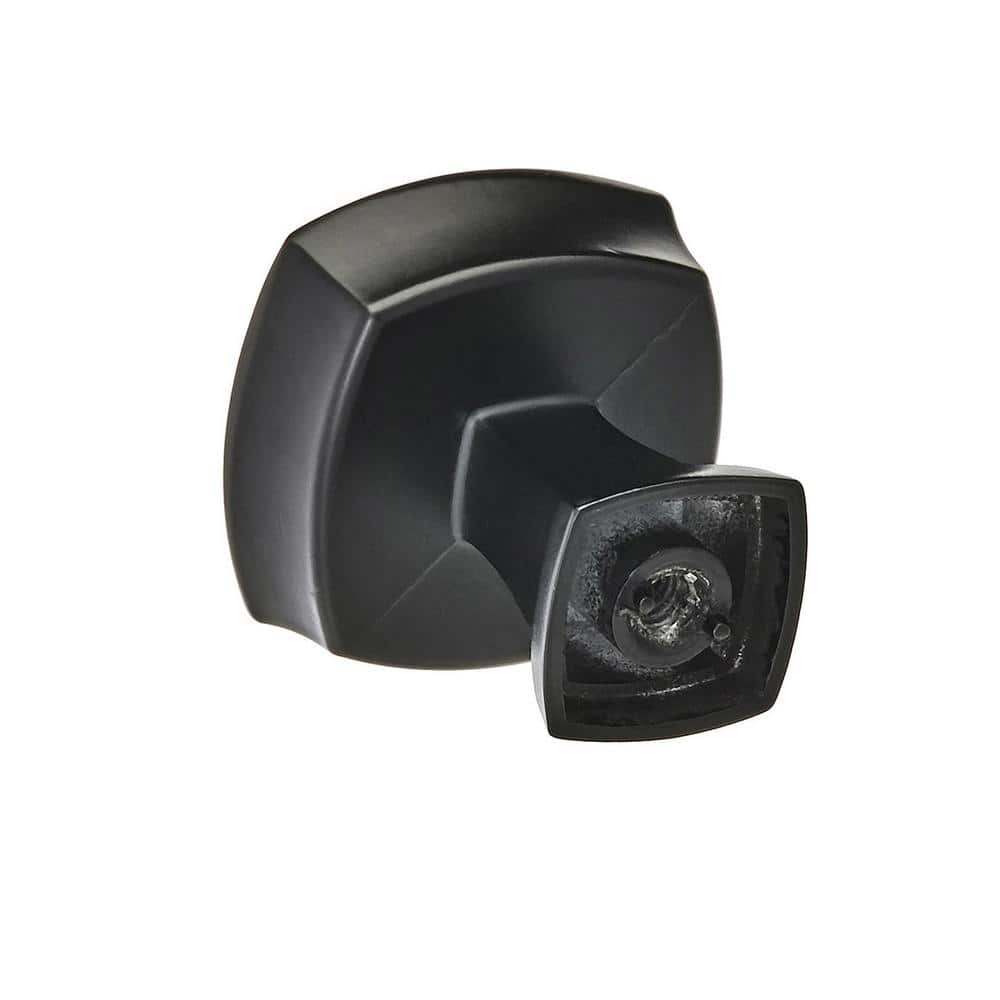 Matte Black Square Cabinet Knob with Mounting Hardware