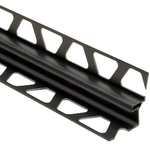 Dilex-EKE Black 1/2 in. x 8 ft. 2-1/2 in. PVC Corner Movement Joint Tile Edging Trim