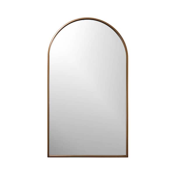Unbranded Juliet, Arched Iron Mirror, Gold 22 in. x 38 in.