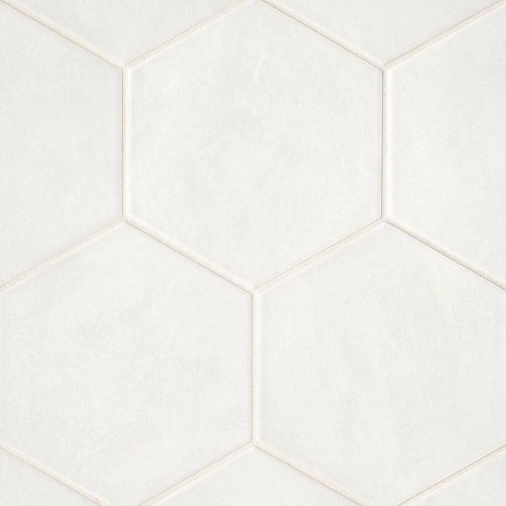 Tile Samples - Allora Hexagon 8 in. x 10 in. Matte Solid White Porcelain Floor Tile Samples (12.67 sq. ft./Case) price history on PriceWatchPro