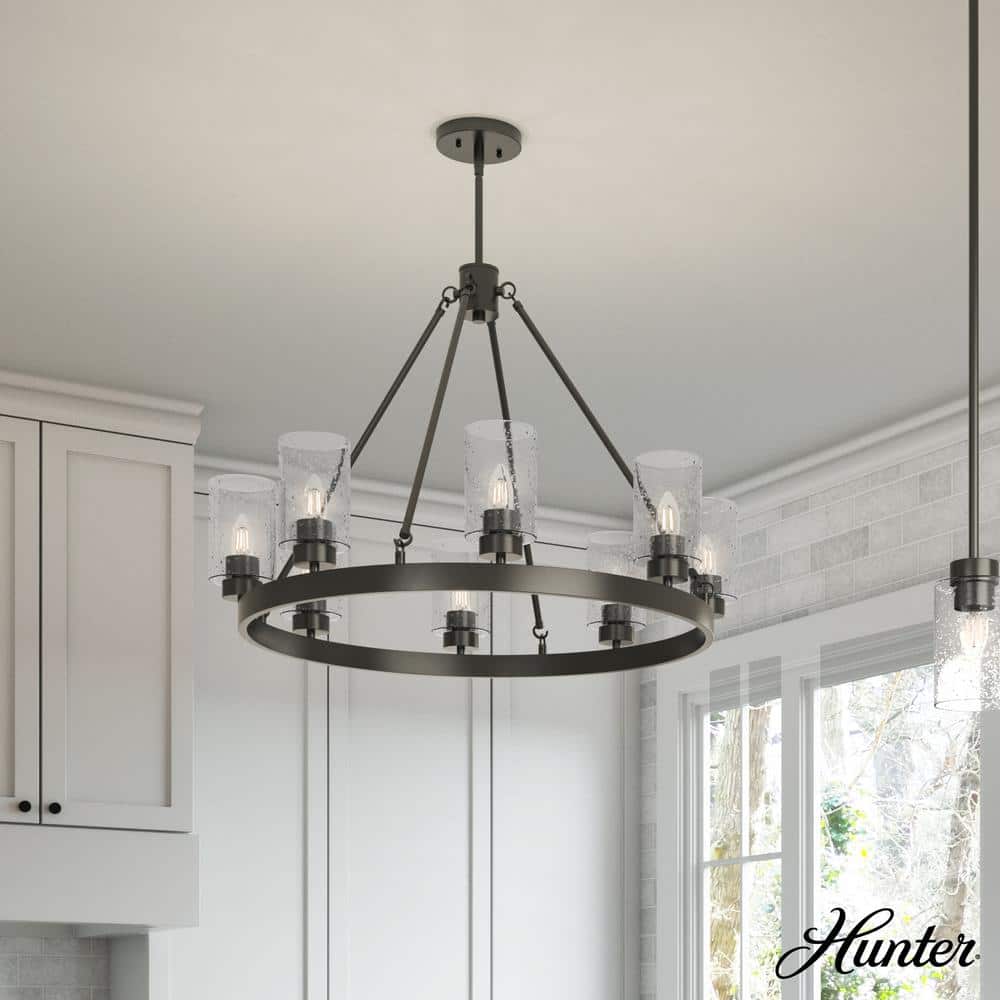 Hunter Hartland 8 Light Noble Bronze Chandelier Dining Room Light