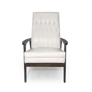 Hoye Snow White Faux Leather Side Chair