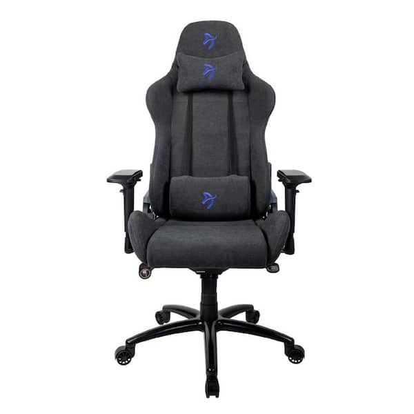 AROZZI Verona Dark Gray/Blue Signature Soft Fabric Gaming/Office Chair with  High Backrest, Neck Pillow, Lumbar Adjustment VERONASIGSFBBL - The Home  Depot