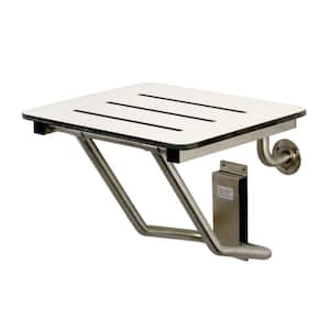 Adascape 18 in. x 16 in. WallMounted Fold Down Shower Seat in Brushed Stainless Steel ADA Compliant