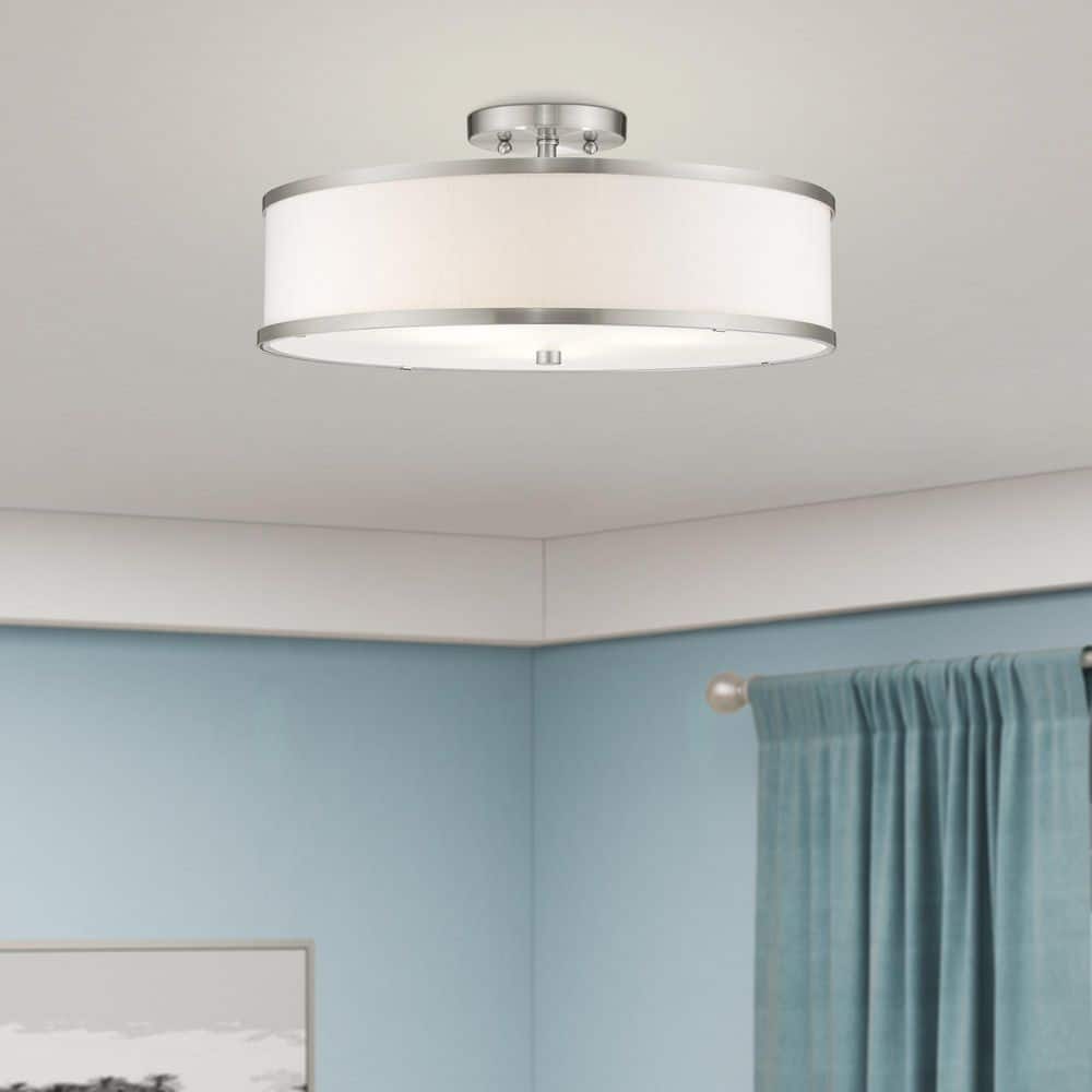 Armitage 3 Light Brushed Nickel Semi Flush Mount price history on PriceWatchPro
