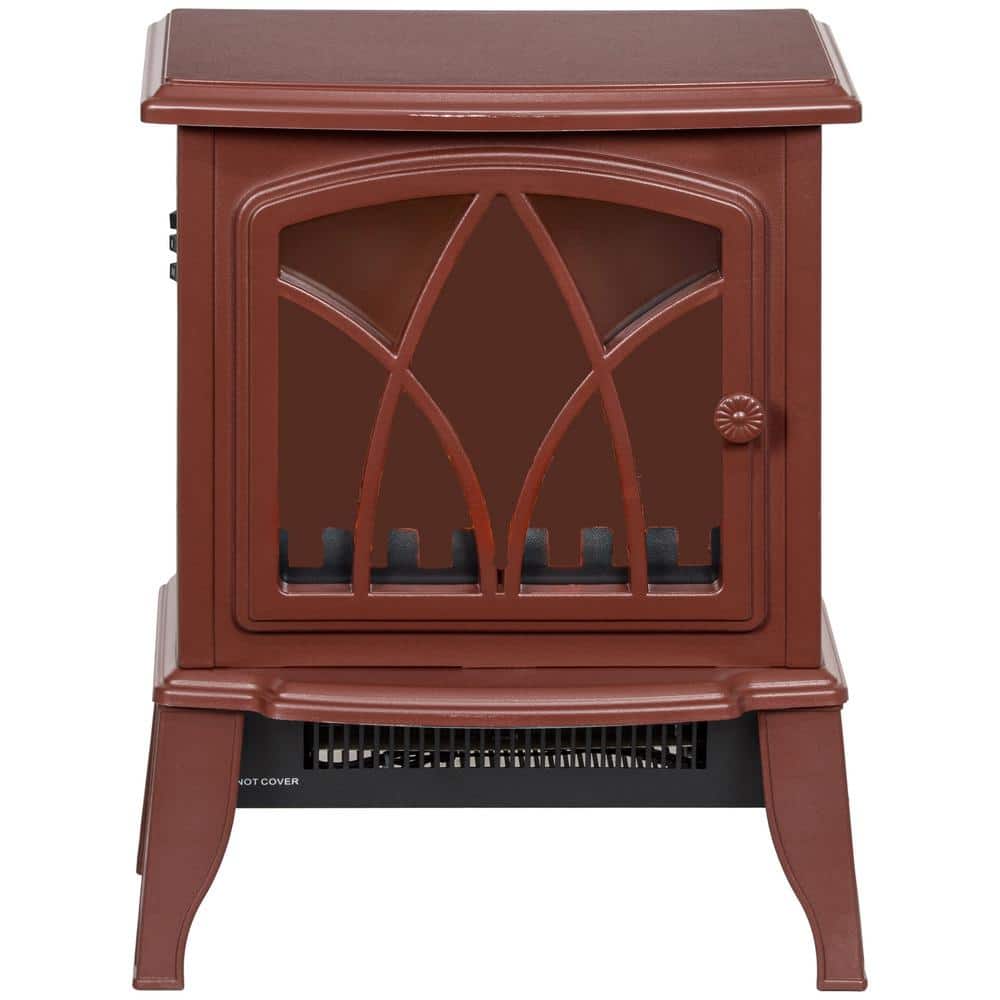14.25 in. x 18 in. Freestanding Electric Fireplace Heater Heater with Reali