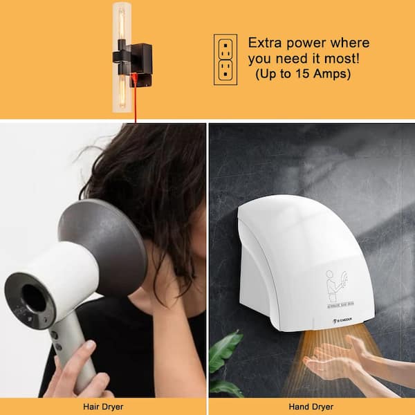 Vanity light with gfci outlet new arrivals