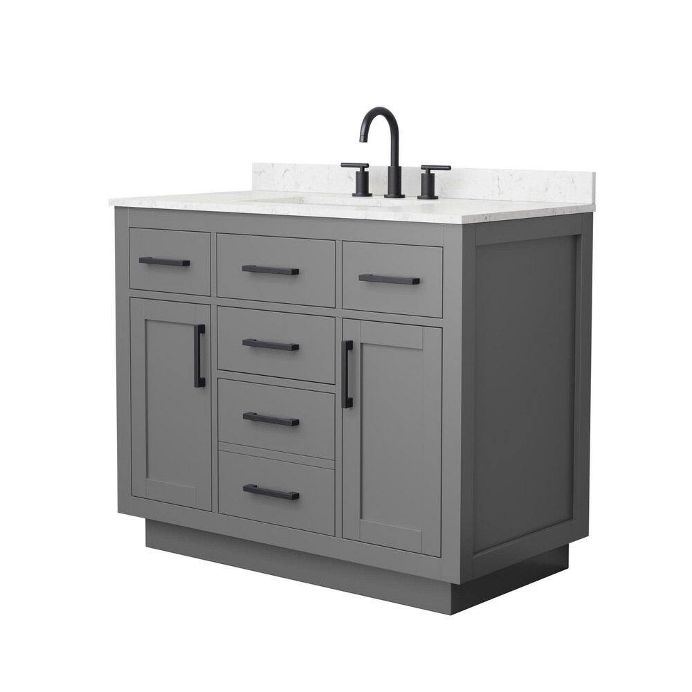Beckett TK 42 in. Single Freestanding Dark Gray Bath Vanity with Top price history on PriceWatchPro