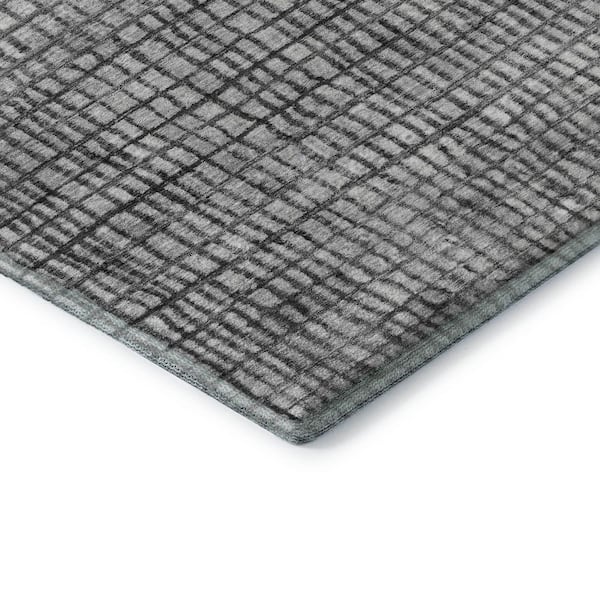 Mayfield Premium Machine Washable Abstract AMF1831 Gray 5 ft. x 7 ft. 6 in. Area Rug