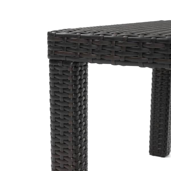 Deco Espresso Rattan All-Weather Wicker Outdoor Coffee Table